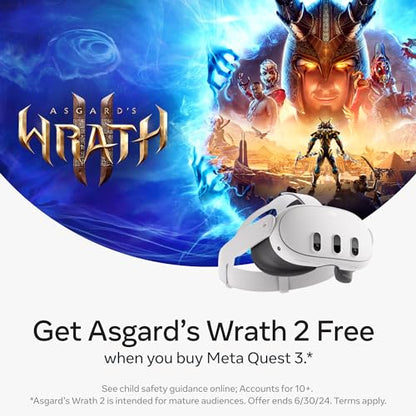 Meta Quest 3 128GB— Breakthrough Mixed Reality — Powerful Performance — Asgard’s Wrath 2 Bundle - amzGamess
