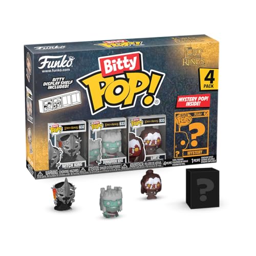 Funko Bitty Pop!: Lord of The Rings Mini Collectible Toys 4-Pack - Witch King, Dunharrow King, Lurtz, & Mystery Chase Figure (Styles May Vary) - amzGamess
