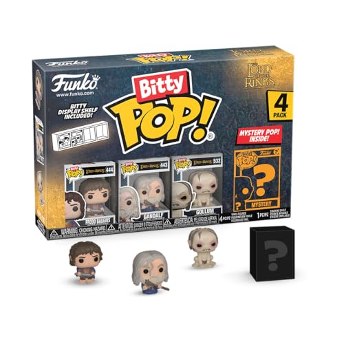 Funko Bitty Pop!: Lord of The Rings Mini Collectible Toys 4-Pack - Frodo Baggins, Gandalf, Gollum, & Mystery Chase Figure (Styles May Vary) - amzGamess