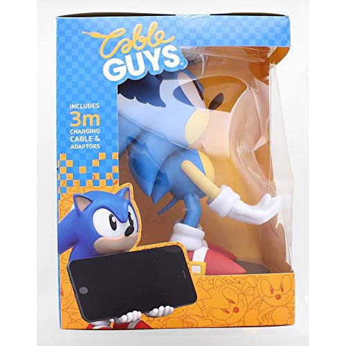 Exquisite Gaming: Sonic - Mobile Phone & Gaming Controller Holder, Sonic The Hedgehog Device Stand, Cable Guys, Sony Licensed Figure - amzGamess