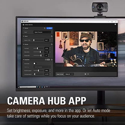 Elgato Facecam - 1080p60 True Full HD Webcam for Live Streaming, Gaming, Video Calls, Sony Sensor, Advanced Light Correction, DSLR Style Control, works with OBS, Zoom, Teams, and more, for PC/Mac - amzGamess