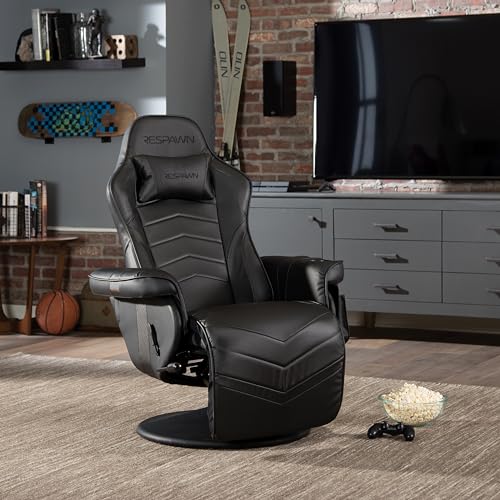 RESPAWN 900 Gaming Recliner - Video Games Console Recliner Chair, Computer Recliner, Adjustable Leg Rest and Recline, Recliner with Cupholder, Reclining Gaming Chair with Footrest - Black