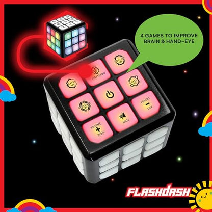 Winning Fingers Flashing Cube Electronic Memory & Brain Game | 4-in-1 Handheld Game for Kids | STEM Toy for Kids Boys and Girls | Fun Gift Toy for Kids Ages 6-12 Years Old
