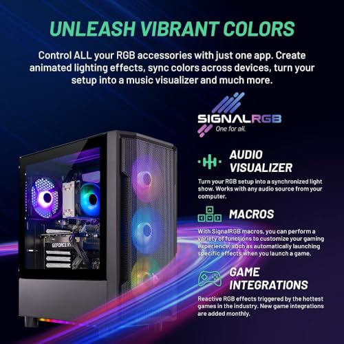 Skytech Shadow Gaming PC, Intel i5 13400F 2.5 GHz (4.6GHz Turbo Boost), NVIDIA RTX 4060 8GB GDDR6X, 1TB SSD, 32GB DDR5 RAM 5200 RGB, 650W Gold PSU, Wi-Fi, Win 11 Home