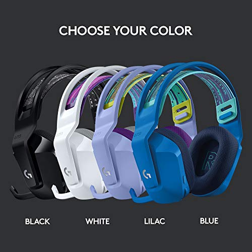 Logitech G733 Lightspeed Wireless Gaming Headset with Suspension Headband, Lightsync RGB, Blue VO!CE mic technology and PRO-G audio drivers - Black - amzGamess