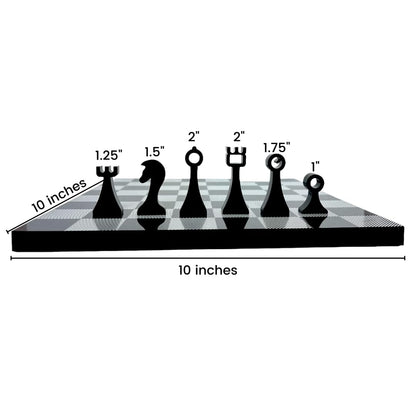 Luxury Travel Chess Set | 10" Portable Chess Set with Storage | Portable Chess Game Set for Adults and Kids | Unique Chess Set | Lucite Chess Board and Pieces