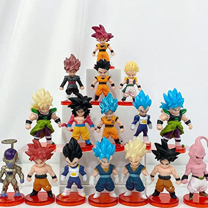 Dragon Ball Z 16-Piece Action Figure Set, 3-inch Collectibles for Cake Toppers & Party Favors - amzGamess