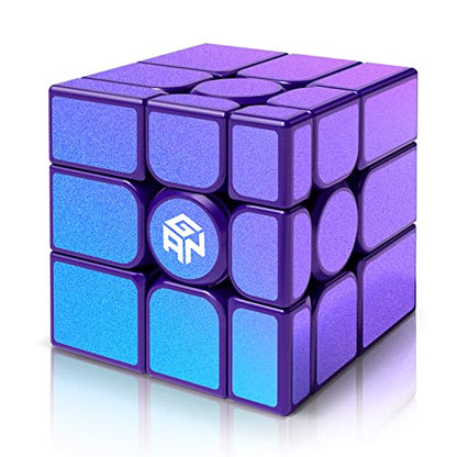 GAN MirrorM Sticker, 3x3x3 Magnetic 48 Magnets Purple Glitter Sparkle Mirror Speed Cube Puzzle Game Magnets Toys for Kids Adult Cuber, Corner Cutting, Solve by Shape - amzGamess