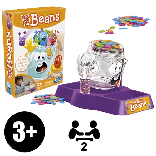 Hasbro Gaming Don't Spill The Beans Game for Kids, Easy and Fun Balancing Game for Kids Ages 3 and Up, Preschool Games for 2 Players, Kids Board Games
