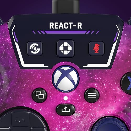 Turtle Beach REACT-R Wired Game Controller – Officially Licensed for Xbox Series X & S, Xbox One, and Windows 10|11 PC’s – Nebula - amzGamess
