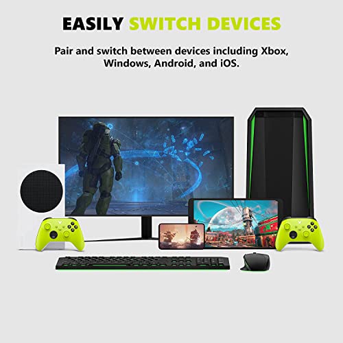 Xbox Core Wireless Gaming Controller – Electric Volt – Xbox Series X|S, Xbox One, Windows PC, Android, and iOS - amzGamess