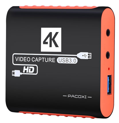 Capture Card for Nintendo Switch with 4K Pass-Through, USB3.0 1080P 60FPS HDMI Video Cam Link Game Capture for Streaming, Work with Xbox PS4 PS5 PC DSLR for OBS Twitch Live Broadcasting and Recording