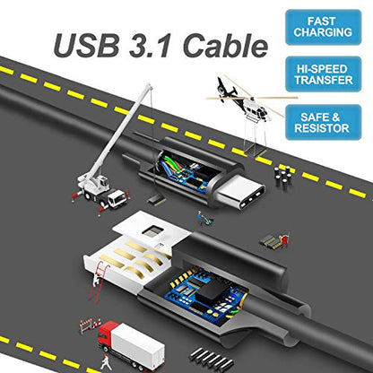 Charging Cable for Switch/Switch Lite/Switch OLED, Charger for Switch and Switch Lite, for Samsung Galaxy S9 S8 Note 8 and Other USB C Cable (9.8ft) Black - amzGamess