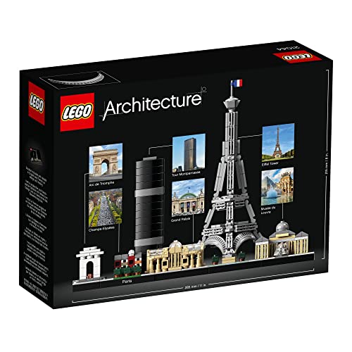 LEGO Architecture Paris Skyline, Collectible Model Building Kit with Eiffel Tower and The Louvre, Skyline Collection, Office Home Décor, Unique Gift to Unleash Any Adult's Creativity, 21044