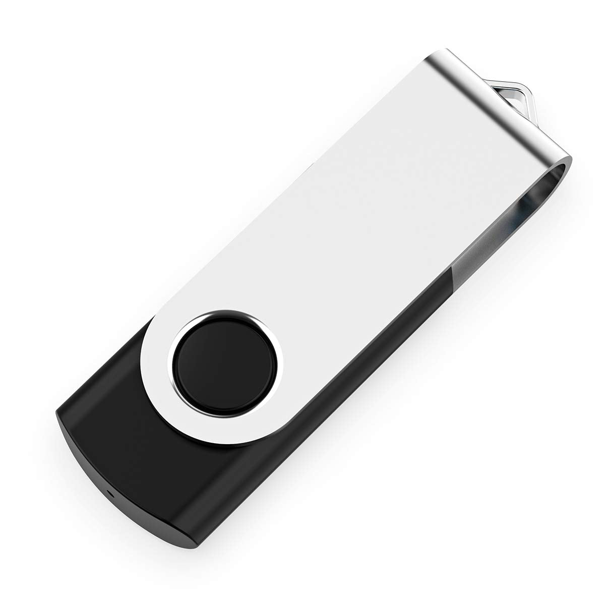 2 Pack 64GB USB Flash Drive USB 2.0 Thumb Drives Jump Drive Fold Storage Memory Stick Swivel Design - Black