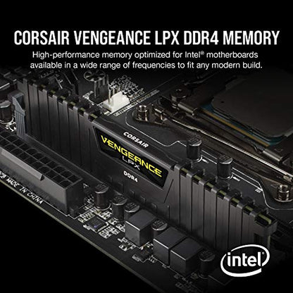 Corsair Vengeance LPX 16GB (2x8GB) DDR4 DRAM 3200MHz C16 Desktop Memory Kit - Black (CMK16GX4M2B3200C16)