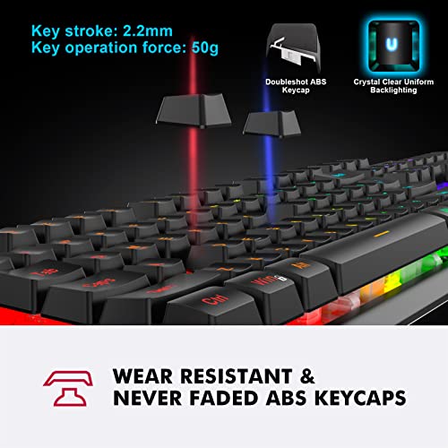 NPET K10 Wired Gaming Keyboard, LED Backlit, Spill-Resistant Design, Multimedia Keys, Quiet Silent USB Membrane Keyboard for Desktop, Computer, PC (Black) - amzGamess