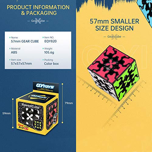 Gear Cube 3x3 with Three-Dimensional Gear Structure, Embedded Tile Design Magic Cube 3x3x3 Puzzles Toys (57mm), Suitable for Brain Development Puzzle Games for Children and Adults - amzGamess