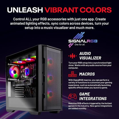 Skytech Rampage Gaming PC, Ryzen 7 7800X3D 4.2 GHz (5GHz Turbo Boost), NVIDIA RTX 4070 Super 12GB GDDR6X, 2TB SSD, 32GB DDR5 RAM 5600 RGB, 750W Gold PSU, 360mm AIO, Wi-Fi, Win 11 Home