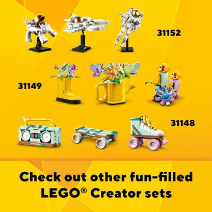 LEGO Creator 3 in 1 Retro Camera Toy, Transforms from Toy Camera to Retro Video Camera to Retro TV Set, Photography Gift for Boys and Girls Ages 8 Years Old and Up Who Enjoy Creative Play, 31147