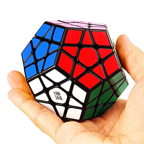 Megaminx Speed Cube, 3x3x3 Pentagonal Speed Cube Dodecahedron Magic Cube Puzzle Black - amzGamess