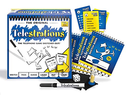 Telestrations Original 8-Player | Family Board Game | A Fun Game for Kids and Adults | Game Night Just Got Better | The Telephone Game Sketched Out | Ages 12+