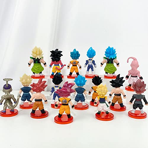 Dragon Ball Z 16-Piece Action Figure Set, 3-inch Collectibles for Cake Toppers & Party Favors - amzGamess