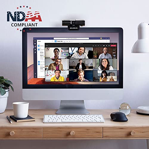 AVerMedia Live Streamer Cam 313 - Full HD 1080P Webcam with Privacy Shutter, Dual Microphone, 360 Degree Swivel for Video Conference - NDAA Compliant (PW313) - amzGamess