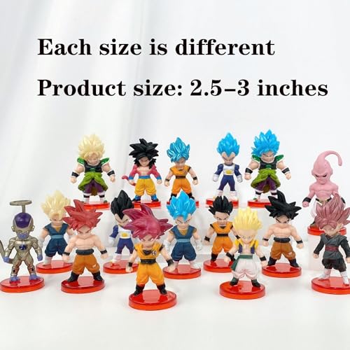 Dragon Ball Z 16-Piece Action Figure Set, 3-inch Collectibles for Cake Toppers & Party Favors - amzGamess