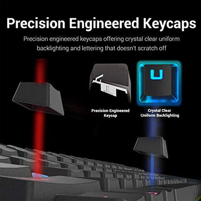 Redragon K552 Mechanical Gaming Keyboard 87 Key Rainbow LED Backlit Wired with Anti-Dust Proof Switches for Windows PC (Black Keyboard, Red Switches) - amzGamess