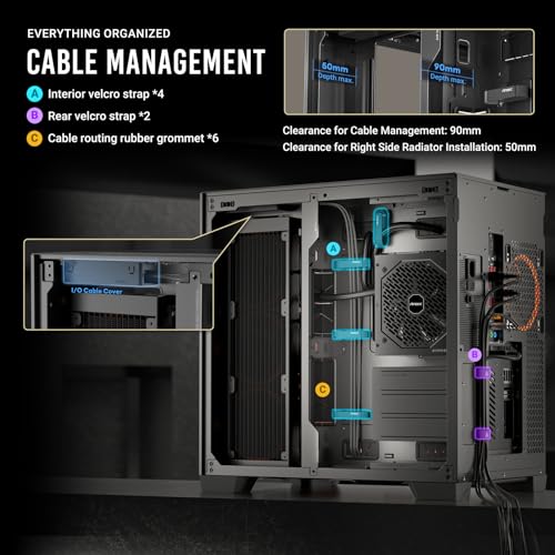 Antec C8, Fans not Included, RTX 40 Compatible, Dual-Chamber, tooless Design, Type-C, 360mm Radiator Support, Seamless Tempered Glass Front & Side Panels, High Airflow Full-Tower E-ATX PC Case