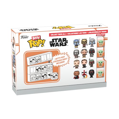 Funko Bitty Pop! The Mandalorian Mini Collectible Toys 4-Pack - Moff Gideon, Incinerator Stormtrooper, Dark Trooper, & Mystery Chase Figure (Styles May Vary) - amzGamess