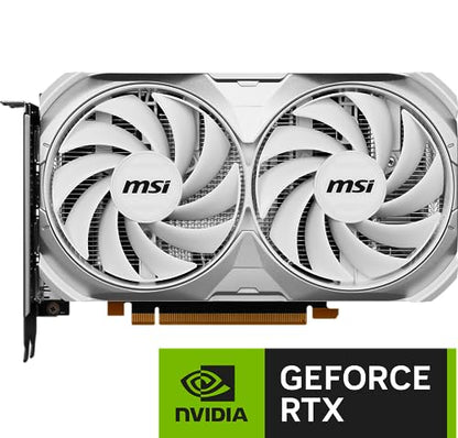 MSI Gaming GeForce RTX 4060 8GB GDRR6 128-Bit HDMI/DP Nvlink TORX Fan 4.0 Ada Lovelace Architecture Graphics Card (RTX 4060 Ventus 2X White 8G OC) - amzGamess