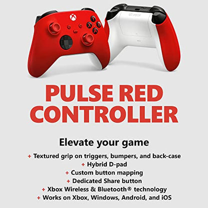 Xbox Core Wireless Gaming Controller – Pulse Red – Xbox Series X|S, Xbox One, Windows PC, Android, and iOS - amzGamess