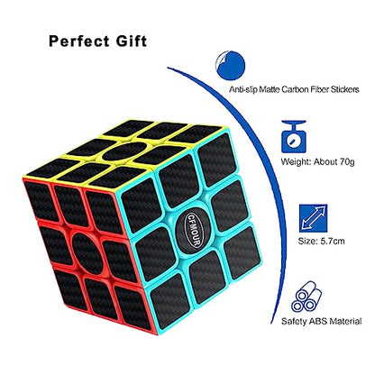CFMOUR Original Speed Cube 3x3x3,Fast Magic Cube for Kids,Smooth Carbon Fiber Cubes,Puzzle Toys - amzGamess