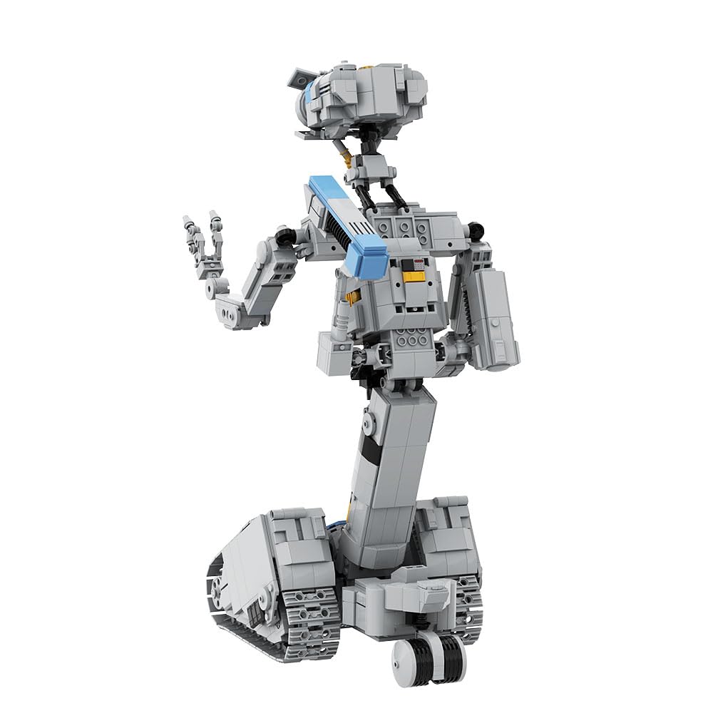 BUILDIFY Johnny 5 Robot Building Block Sets; 1,310 Pieces Short Circuit Robot Johnny 5 Model Figure Toys, Johnny 5 Mech Robot Buildable Bricks, STEM Educational Gift for Kids Boys,Girls and Adults
