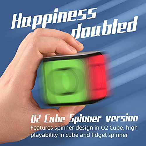 Cuberspeed QY Toys 1x1x1 Speed Cube 02 Black 1x1 Magic Cube Puzzle QY Toys O2 Cube Fidget Spinner - amzGamess