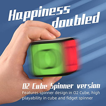 Cuberspeed QY Toys 1x1x1 Speed Cube 02 Black 1x1 Magic Cube Puzzle QY Toys O2 Cube Fidget Spinner - amzGamess