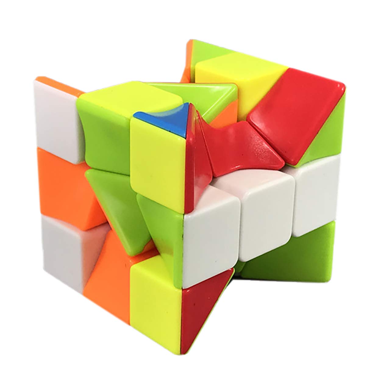 YUNTENG Cube Twist 3x3 Stickerelss Speed Cube Vivid Color Magic Puzzle Toys (Twist 3rd Order) - amzGamess