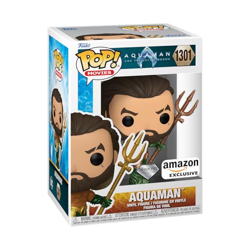Funko Pop! Movies: Aquaman and The Lost Kingdom - Aquaman Diamond Glitter, Amazon Exclusive - amzGamess