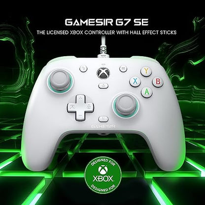 GameSir G7 SE Wired Controller for Xbox Series X|S, Xbox One & Windows 10/11, Plug and Play Gaming Gamepad with Hall Effect Joysticks/Hall Trigger, 3.5mm Audio Jack - amzGamess