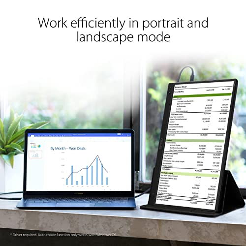 ASUS ZenScreen 15.6” 1080P Portable USB Monitor (MB166C) - Full HD, IPS, USB Type-C, , Tripod Mountable, Anti-Glare Surface, Protective Sleeve, 3-Year Warranty