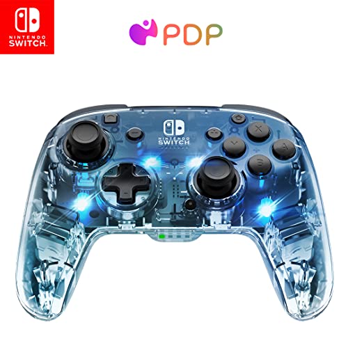 PDP Gaming Afterglow Wireless Nintendo Switch Pro Controller: Prismatic RGB LED Lighting, Full Motion Control Gamepad, Customizable Paddle Buttons - amzGamess