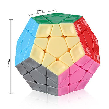 D-FantiX Cyclone Boys 3x3 Megaminx Stickerless Speed Cube Pentagonal Dodecahedron Cube Puzzle Toy - amzGamess