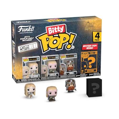 Funko Bitty Pop!: Lord of The Rings Mini Collectible Toys 4-Pack - Galadriel, Legolas, Gimli, & Mystery Chase Figure (Styles May Vary) - amzGamess