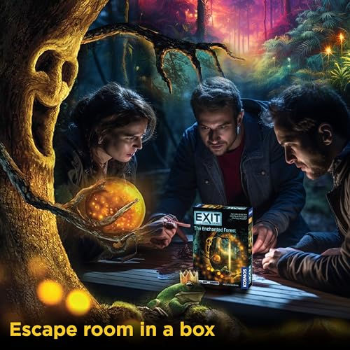 Thames & Kosmos EXIT: The Enchanted Forest| A Kosmos Escape Room Game in a Box| Family Friendly, Card-Based at-Home Escape Room Experience for 1 to 4 Players, Ages 12+ , Black