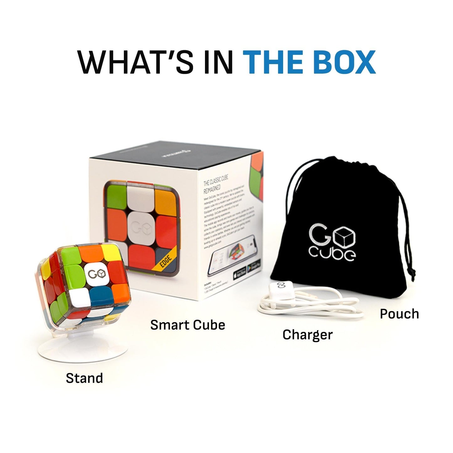 GoCube Bluetooth Connected 3x3 Smart Cube | Learn To Solve the Cube in 1 Hour | Free App with Lessons, Games, Competitions for Kids and Adults | Stickerless Magnetic Speed Interactive Cube STEM Puzzle - amzGamess