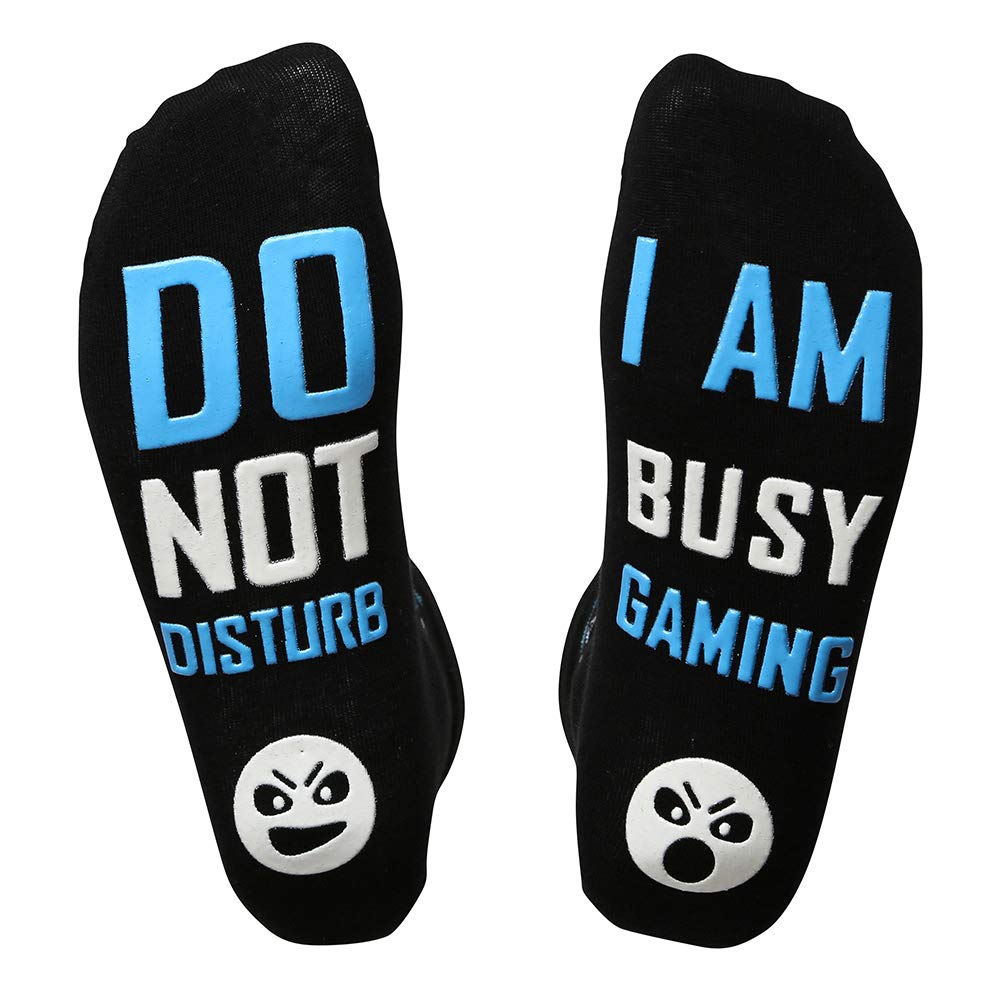 Gamer Gaming Socks Do not disturb Im Gaming Socks for Men, Boys and Teens, Gifts, Fun Socks and Novelty Gifts (as1, numeric, numeric_5, numeric_10, Blue DND) - amzGamess