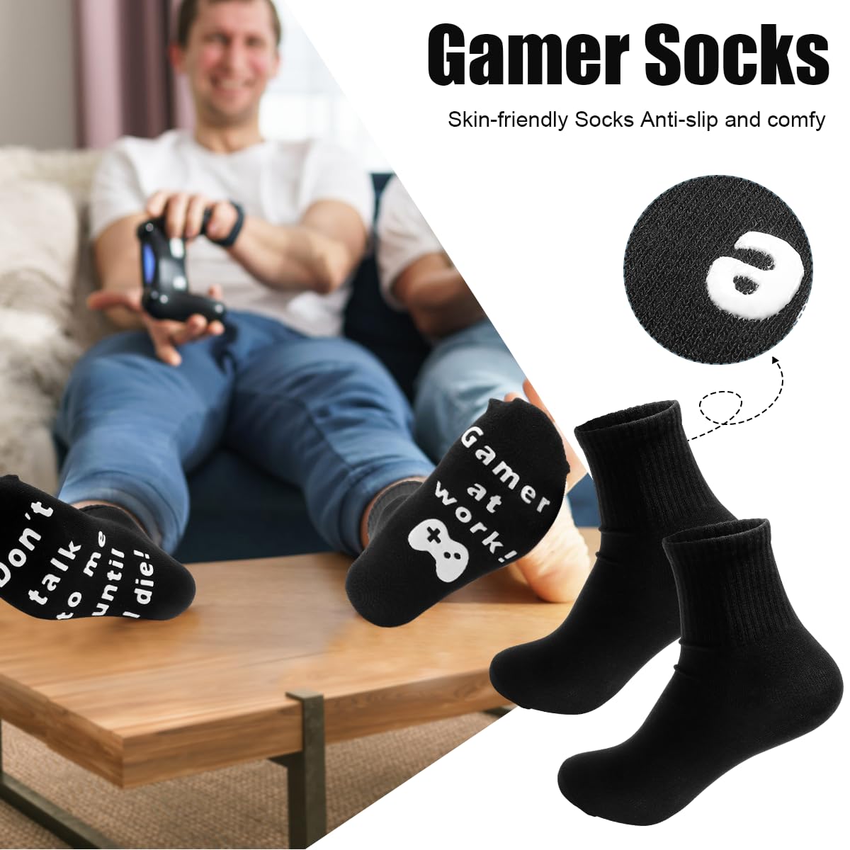 Gamer Gifts, Gaming Gifts for Men, My Gamer Gifts Box- Easter Basket Stuffers (Gamer Tumbler+Pillow Cover+ Socks+Stainless Sign) for Men, Him, Teen Boys, Boyfriends, Father, Gamers, Video Game Lover - amzGamess