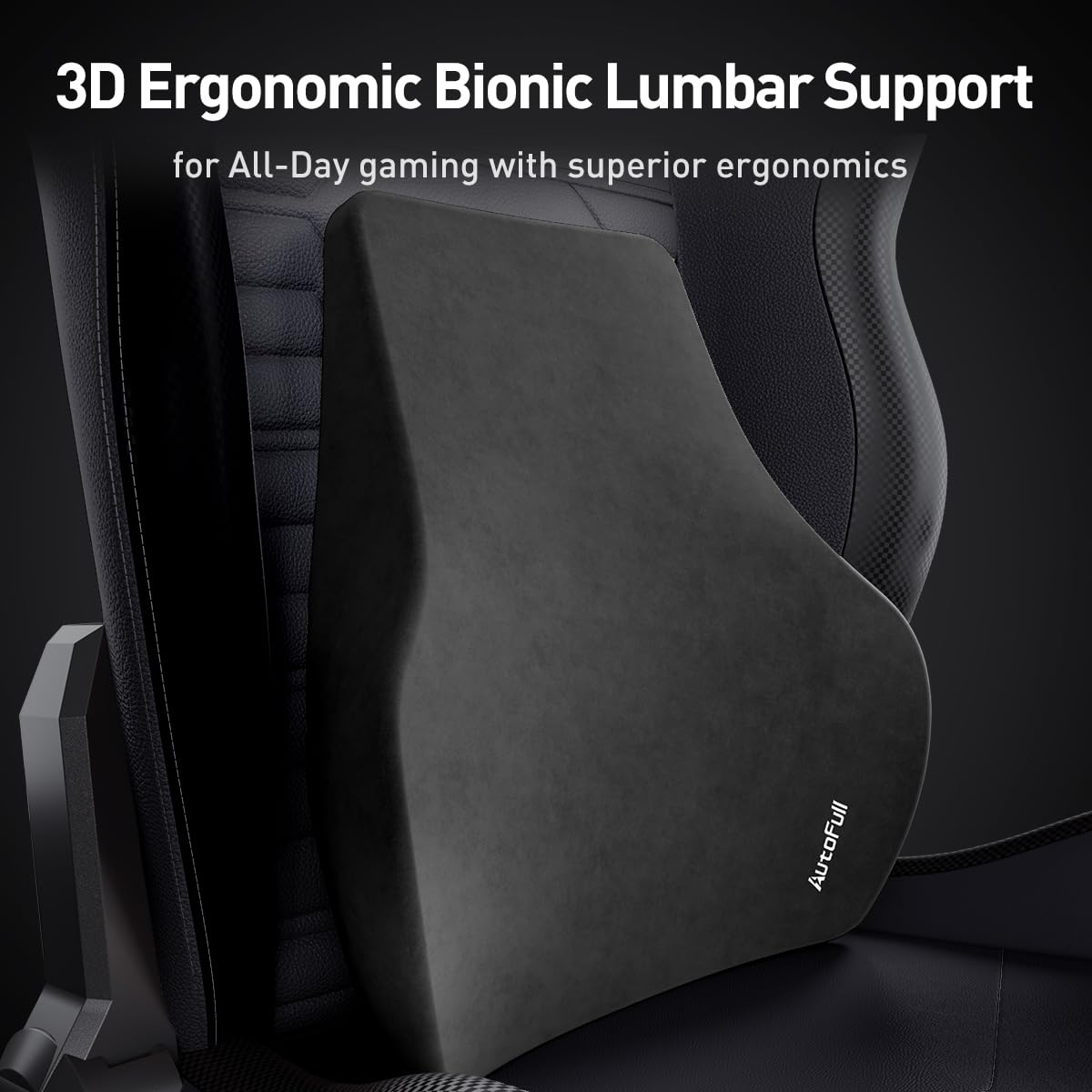 AutoFull Gaming Chair PC Chair with Ergonomics Lumbar Support, Racing Style PU Leather High Back Adjustable Swivel Task Chair with Footrest(Black)